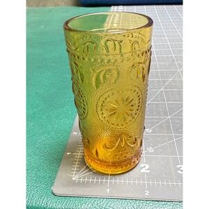 Vintage Brockway Glass American Concord Amber 4" Tall Tumbler